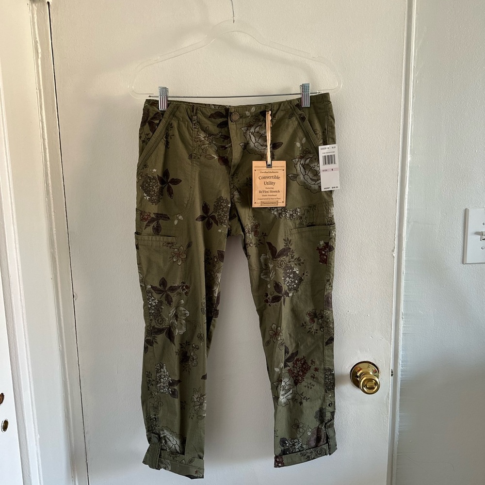 Floral Green Cargo Pants